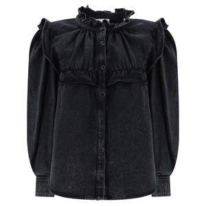Isabel Marant Étoile Idety Ruffled Denim Shirt